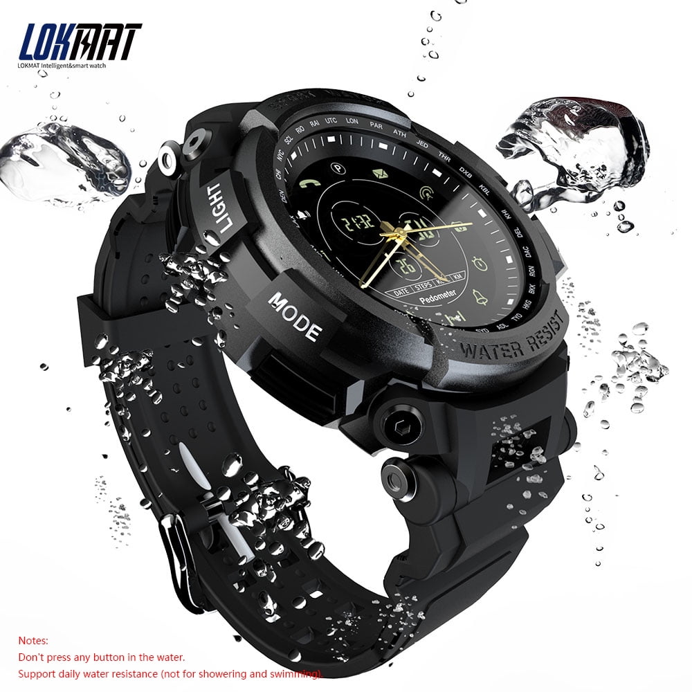 MK28 Reloj inteligente Pantalla de 1.14 pulgadas BT4.0 Vida Calorias podometro a prueba de agua LOKMAT Reloj inteligente Walmart en linea