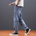 thumbnail image 5 of Pantalones con Bolsillos Jeans Hombre Rotos Hombre Pantalones Vaquero Rotos Azul Claro Rasgados Agujeros Originales Verano Otoño Ropa Tallas Grandes, 5 of 5