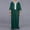 Green, variant on Men's Fashion V-Neck Muslim Robe Thobe Long Sleeve Pullover Style with Embroidery Casual Traditional Arabic Robe Size 4XL Green