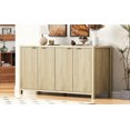 thumbnail image 3 of Sideboard Featuring Gold Handles & Large Interior Storage|55.12"W x 15.75"D x 32.87"H, 3 of 26