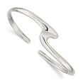 thumbnail image 3 of 925 Sterling Silver Polished Fancy Cuff Bangle Bracelet, 3 of 6