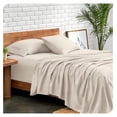 thumbnail image 2 of Twin XL Sheet Set - 1800 Ultra-Soft Microfiber Twin Extra Long Bed Sheets - Double Brushed - Deep Pockets - Easy Fit - Extra Soft - 3 Piece Set - Bed Sheets & Pillowcases (Twin XL, Wheat), 2 of 9