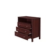 thumbnail image 4 of Hodedah 3-Drawer Dresser with 1-Open Shelf in Mahogany, 4 of 6