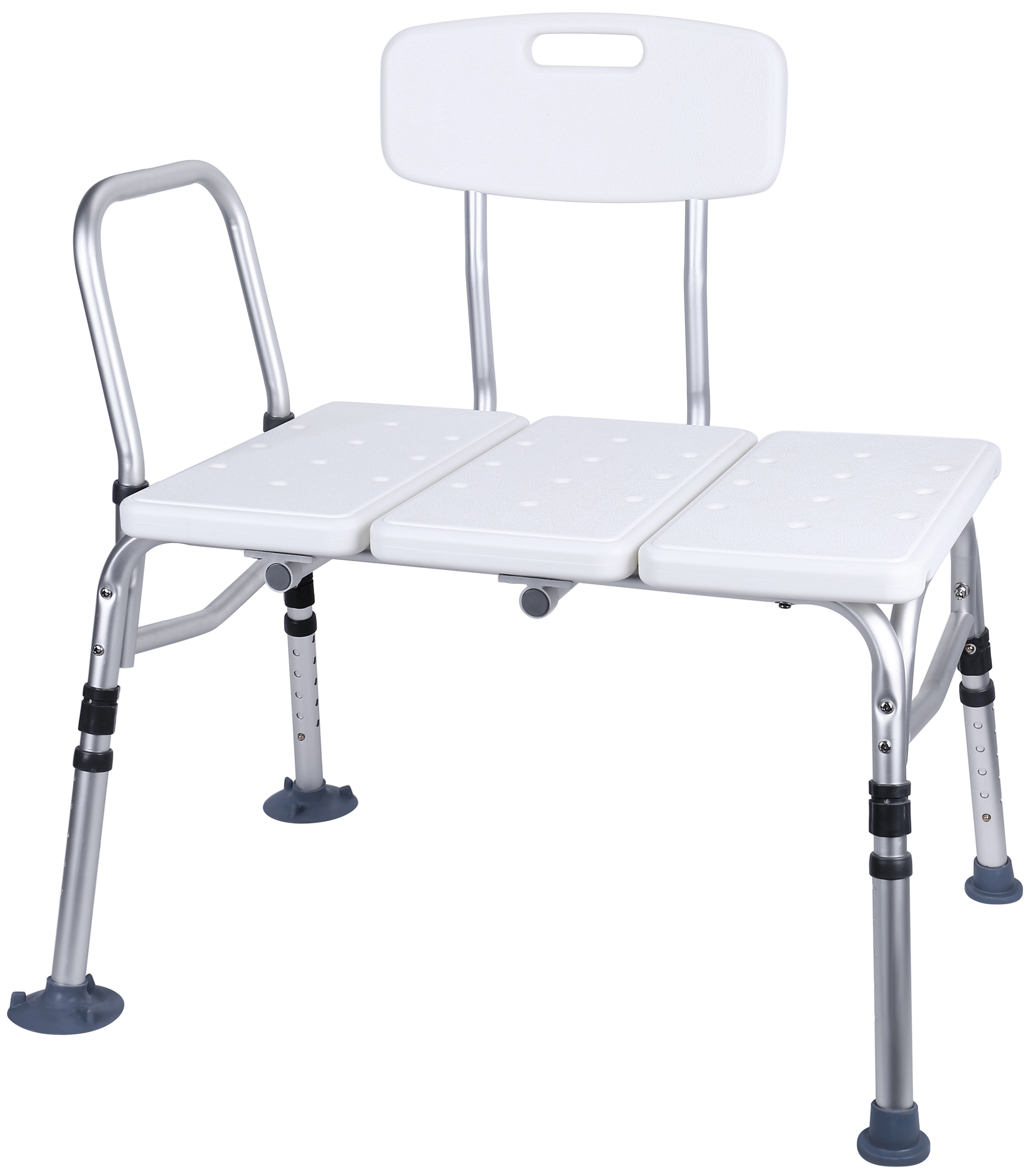 Everyday Essentials Adjustable Height Bath Shower Tub Bench Chair with Adjustable Backrest - image 3 of 5