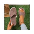 thumbnail image 6 of Amavo Slide Sandals for Women Mules Backless Summer Wedge Casual Open Toe Slippers Walking Breathable Shoes Brown 8, 6 of 10
