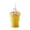 Yellow, variant on 2-in-1 Collapsible Silicone Ice Ball Maker Cup, Food Grade Flexible Portable Ice Cup, Leak-Proof Collapsible Summer Travel Cup with Straw, Leakproof Travel Tumbler