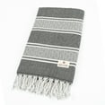 thumbnail image 2 of American Soft Linen Turkish Peshtemal Beach Towels, 35" x 65" size 4 Pack Swim Towels for Beach and Pool Towels, Black Stripe, 2 of 7