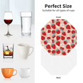 thumbnail image 6 of Pofeuu Red Strawberry Print Coasters for Drinks, 4Pack PU Leather Coasters, Bar Drink Coasters for Tabletop Protection, Furniture from Damage-Octagon, 6 of 6