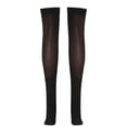 thumbnail image 3 of Xijirk Lace Up Print Thigh High Stockings Crisscross Pattern Gothic Over Knee Socks Halloween Cosplay Hosiery Hot Pink,One Size, 3 of 7
