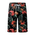 thumbnail image 4 of JIAHONG Mens Swim Trunks，Quick Dry Hawaiian Beach Shortswith Pockets Casual Sports Shorts for Vacation﻿, Black, 4 of 5