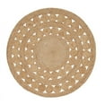 thumbnail image 2 of Jaipur Art And Craft Natural Beige Round Jute Rug Indian Handmade Area Rug Bohemian Style Braided Carpet (6x6 Sq Feet), 2 of 6