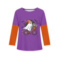 thumbnail image 5 of Abcomgle Halloween Shirts for Girls Spooky Ghosts Riding Bike T Shirts for Girls Crewneck Long Sleeve Shirts for Kids Fall Funny Cute Top for Girls, 5 of 6