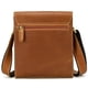 thumbnail image 4 of Bolso de hombro de cuero genuino para hombre Bolso cruzado de cuero de Caballo Loco Bolso de hombro con tapa abatible de piel de vaca de capa superior, 4 of 6