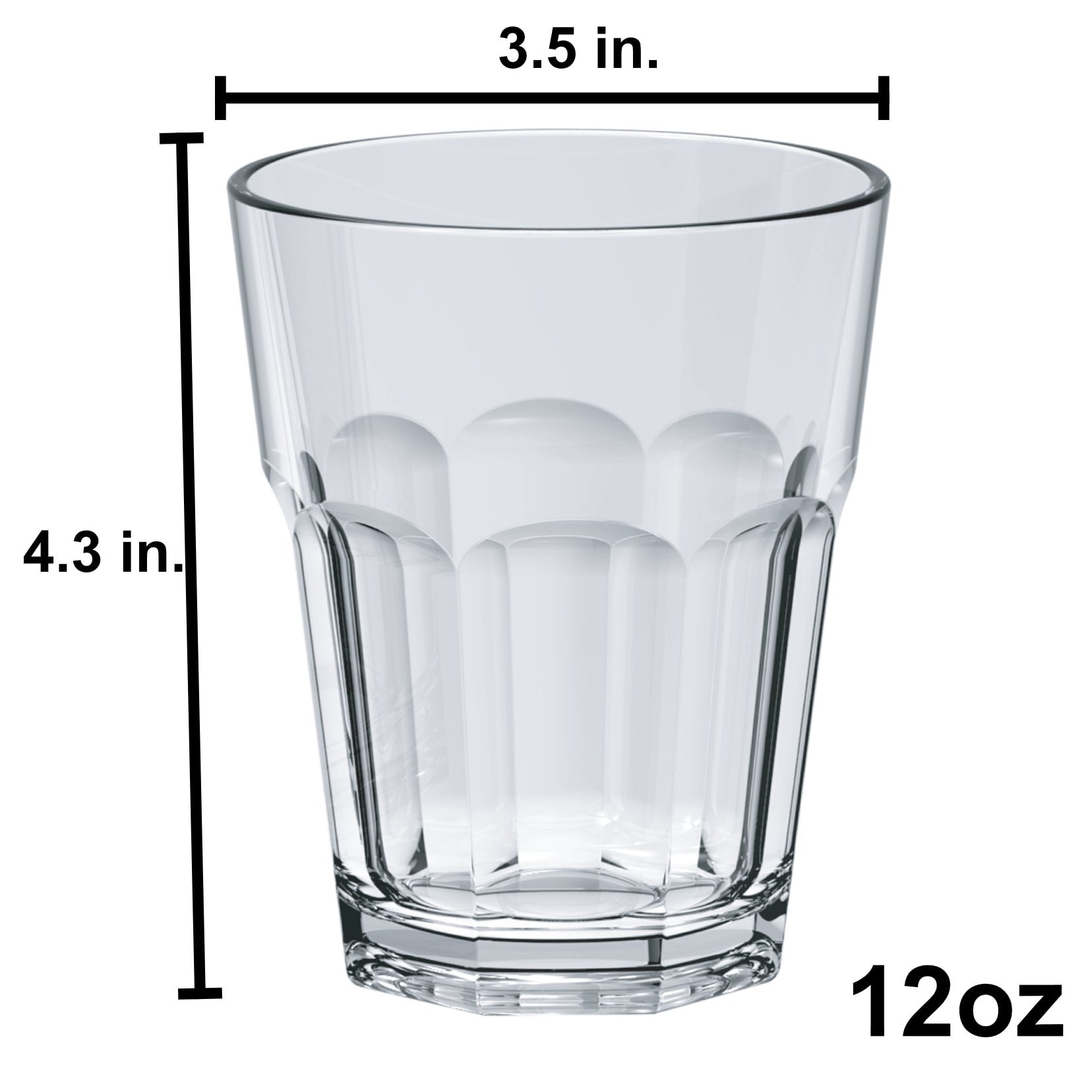 12 Oz Drinking Glasses Tritan Acrylic Cups Set By Decor Works - Glassware  Plastic Tumblers - Water Glasses Acrylic Glasses - BPA Free & Durable -  Dishwasher Safe Drinking Glasses Set Of 6 - Walmart.com