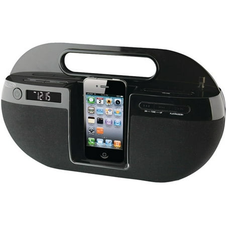 ILIVE iBP391B iPhone(R) App-Enhanced Boom Box with FM Radio & LCD Display