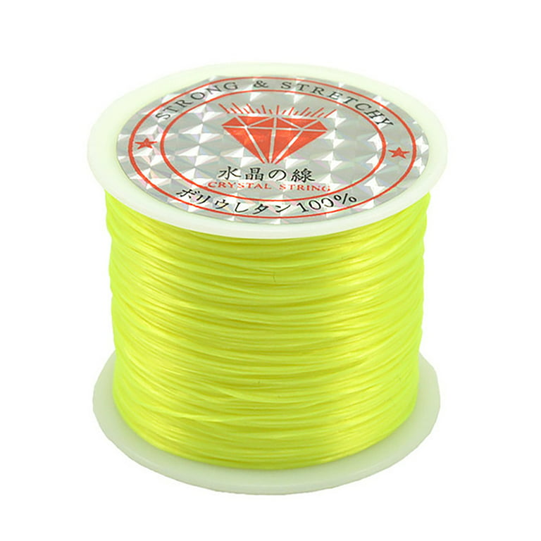 Wirlsweal 1 Roll 0.8MM Elastic Thread Strong Stretchy Flat Design Elastic  Line Beaded Rope Jewelry Accessories for Adults 