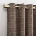 thumbnail image 2 of Sun Zero 56588 Brooks Burlap Weave Thermal Extreme 100% Blackout Grommet Curtain Panel, 52" x 96", Deep Red/Linen, 2 of 2