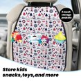 thumbnail image 5 of Fuzoiu Sailing Marine Travel Print 2 Pack Kick Mat Back Seat Protector With 3 Storage Pockets, Universal Car Seat Back Organizer For Kids Pets, Waterproof Backseat Protector For Most Car, 5 of 8