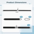 thumbnail image 4 of Detachable LAT Pulldown Bar, Gym LAT and Lift Pulldown Attachment, 360º Rotating Straight Bar with Non-slip EVA Wrapped Handles, Double Hook T-bar, Home Gym Equipment, 4 of 5
