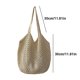 thumbnail image 5 of Bolso de paja tejido hueco de gran capacidad, bolso de mano elegante de un solo hombro para viajes, playa y compras., 5 of 7