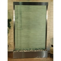 Adagio GRC2052 Grandeur River Center Mount Free Standing Fountain - Stainless Steel-Green-Glass