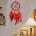 thumbnail image 1 of Adorno colgante de pared perfecl macramé de hadas colgante de pluma decorativo hecho a mano para El hogar Rojo, 1 of 8