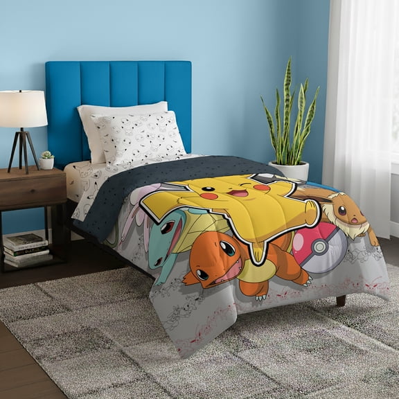 Pokemon Battle Squad Twin Bed in a Bag Set with Comforter & Sheet