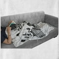 thumbnail image 6 of Animal Soft Flannel Fleece Blanket, Hipster Panda Bear Cigar Fox and Rabbit Glasses in Human Clothes Illustration, Cozy Plush for Indoor and Outdoor Use, 70" x 90", Black Grey White, by Ambesonne, 6 of 6