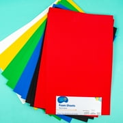 Hello Hobby Multicolor Rectangle Foam Sheets, 12-Pack