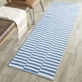 thumbnail image 2 of SAFAVIEH Montauk Raeyln Striped Cotton Area Rug, Ivory/Blue, 4' x 6', 2 of 8