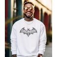 thumbnail image 2 of DadMan Hero Sweatshirt for Men Funny Dad Bat Graphic Sweater for Adult White Sweatshirt Adult X-Large, 2 of 4