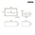 thumbnail image 5 of Farmhouse Kitchen Sinks Single Bowl Apron Undermount Vessel 30"x18"x10" Sink with Grid and Strainer, 5 of 12