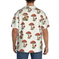 thumbnail image 5 of Balery Mushroom Men's Casual Button Down Shirt Short Sleeve Textured Summer Cuban Beach Shirts-Large, 5 of 7