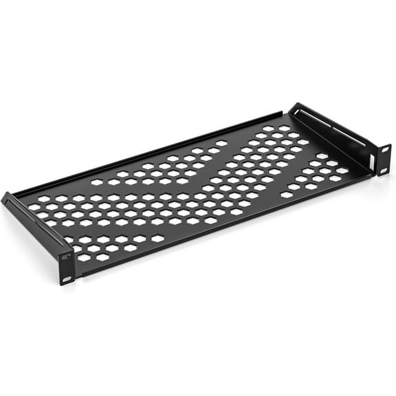 1U Rack Shelf, Vented Cantilever Universal Rack Mount Shelf, 8" Deep, Heavy-Duty Server Rack Shelf for 19" Equipment Rack & Cabinet, 50 lbs Capacity