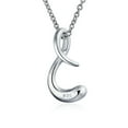 thumbnail image 2 of Bling Jewelry Womens S Script Letter Initial Pendant Necklace Silver 18 Inch, 2 of 6