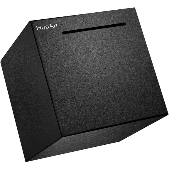 Safe Piggy Banks Made of Stainless Steel, @ Can Only Save The Piggy Bank That Cannot be Taken Out, # (Black, 4.72IN), Piggy Bank for Adults !