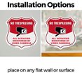 thumbnail image 3 of No Trespassing Shield Sign All Activities Are Monitored By Video Cameras (2 Pack) 4 inch X 4 inch Shield Shaped Heavy Duty 3.2 mil Vinyl Decals Weather Resistant, UV Protected Made in, 3 of 6