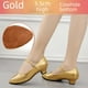 thumbnail image 5 of Zapatos de baile de suela blanda de color champán de 3,5 cm, zapatos de baile de salto social cuadrados estándar, 5 of 5