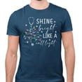 thumbnail image 2 of Bright Like a Call Light Shirt Unisex 4X-Large Indigo Blue, 2 of 5