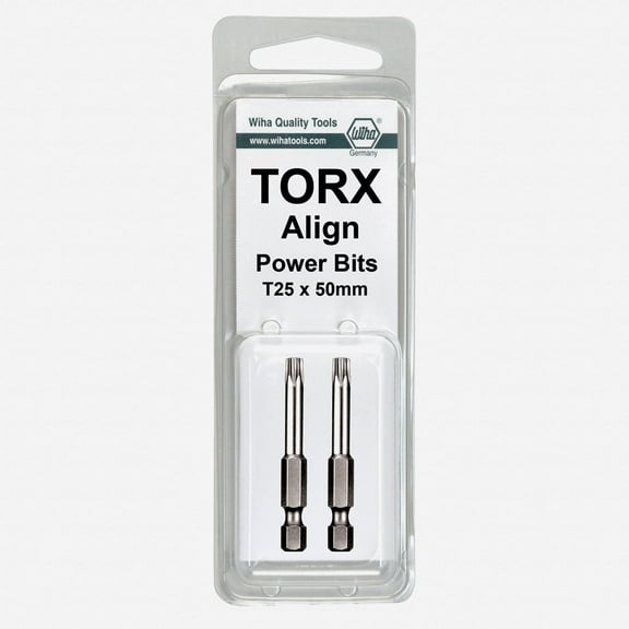 Wiha 74760 T6 x 50mm Torx Align Power Bit (2 Pack)