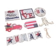 thumbnail image 2 of YUMILI Independence Day Wooden Decoration - Beautifully Designed Vibrant Colour Sturdy Patriotic Tray Decoration 4th of July Tray Wooden Ornament(2), 2 of 8
