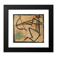 thumbnail image 2 of Egon Schiele 13x12 Black Modern Framed Museum Art Print Titled - Strokes with Arrow and Bow (1918), 2 of 5