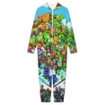 thumbnail image 3 of Plants Vs Zombies One Piece Pajama Hooded Union Suit PJs Sleepwear, 3 of 7