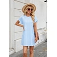 thumbnail image 2 of Yesfashion Womens Summer T-Shirt Dress Casual Short Sleeve Crewneck Loose Flowy Mini Dresses with Pockets, 2 of 9