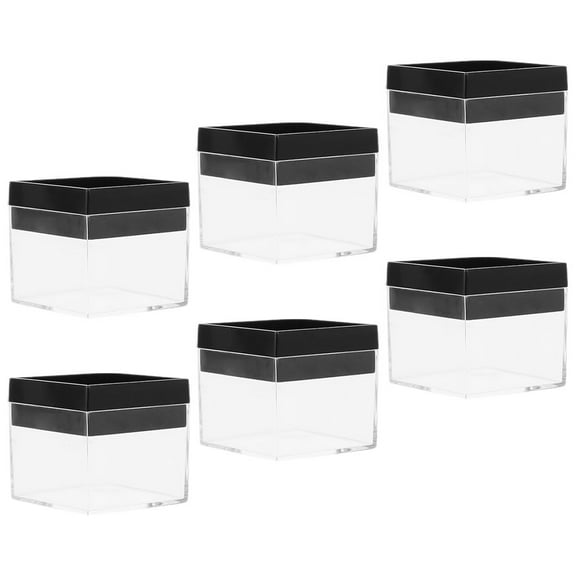 6 Pcs Clear Display Cube Storage Basket Mineral Standard Box