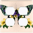 thumbnail image 3 of Metal Light Switch Plate Cover Unique Colorful Floral Butterfly Beige BUT024, 3 of 13