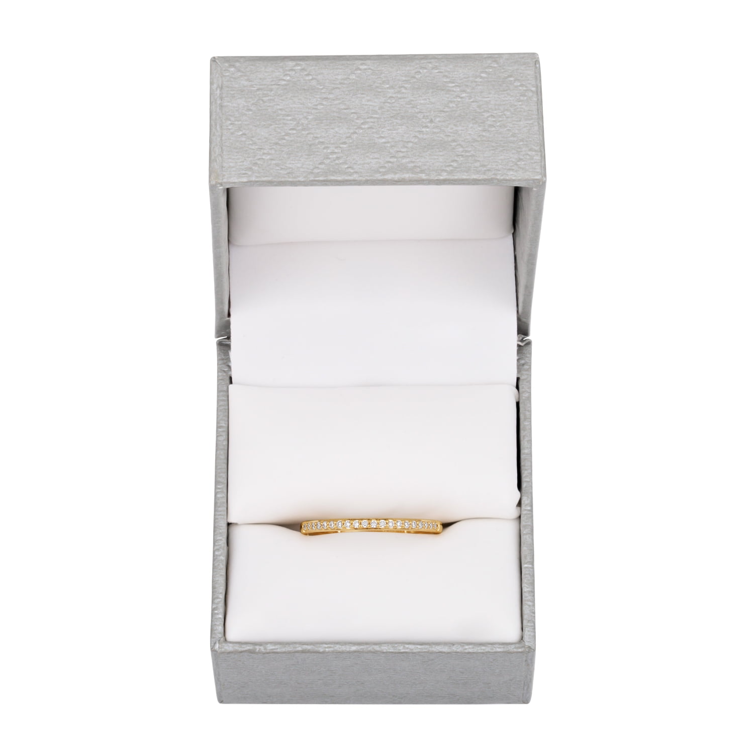 14kt Yellow Gold Plated Diamond 1/10 cttw Stackable Ring