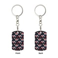 thumbnail image 2 of Goofa Rose Flowers Printed Rectangular Metal Keychain Bag Charm Floral Charm for Purse Keys Metal Keyring Gift for Women Accessories, 2 of 7