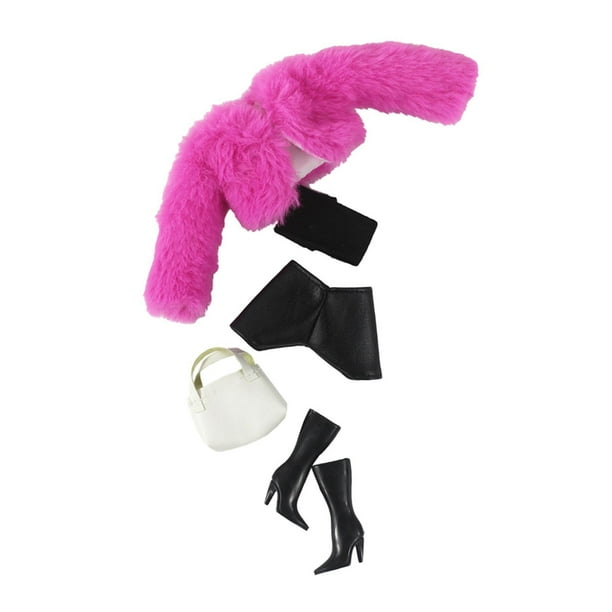 Conjunto de ropa para muñecas BJD 1/6, conjunto de muñeca con accesorios para niños, regalo de cumpleaños, escena, accesorio de fotografía, disfraz, rosa rojo