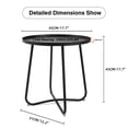 thumbnail image 5 of Hofitlead Outdoor Side Tables, Anti-Rust Metal End Table,Small Patio Table Round End Table Outdoor Table for Garden Balcony Yard , Black, 5 of 7